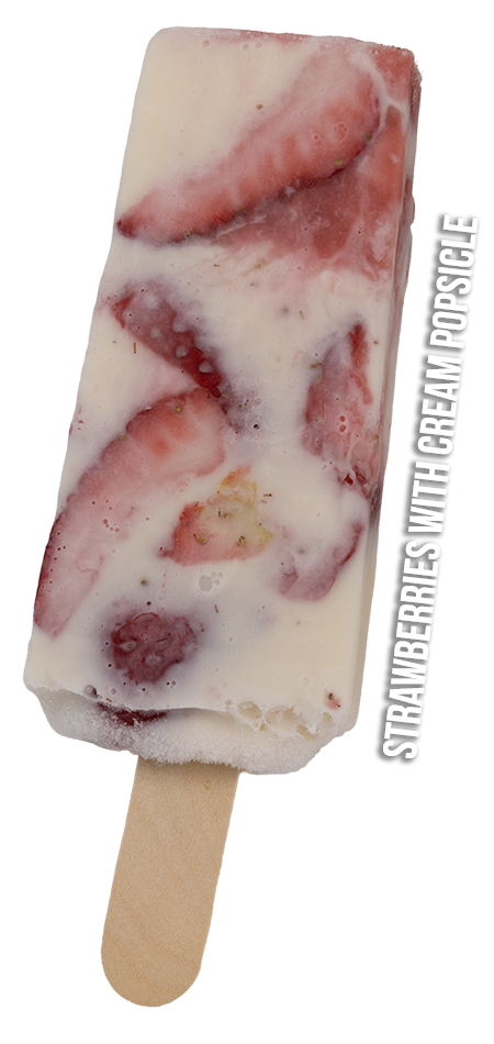 Strawberries with Cream Popsicle